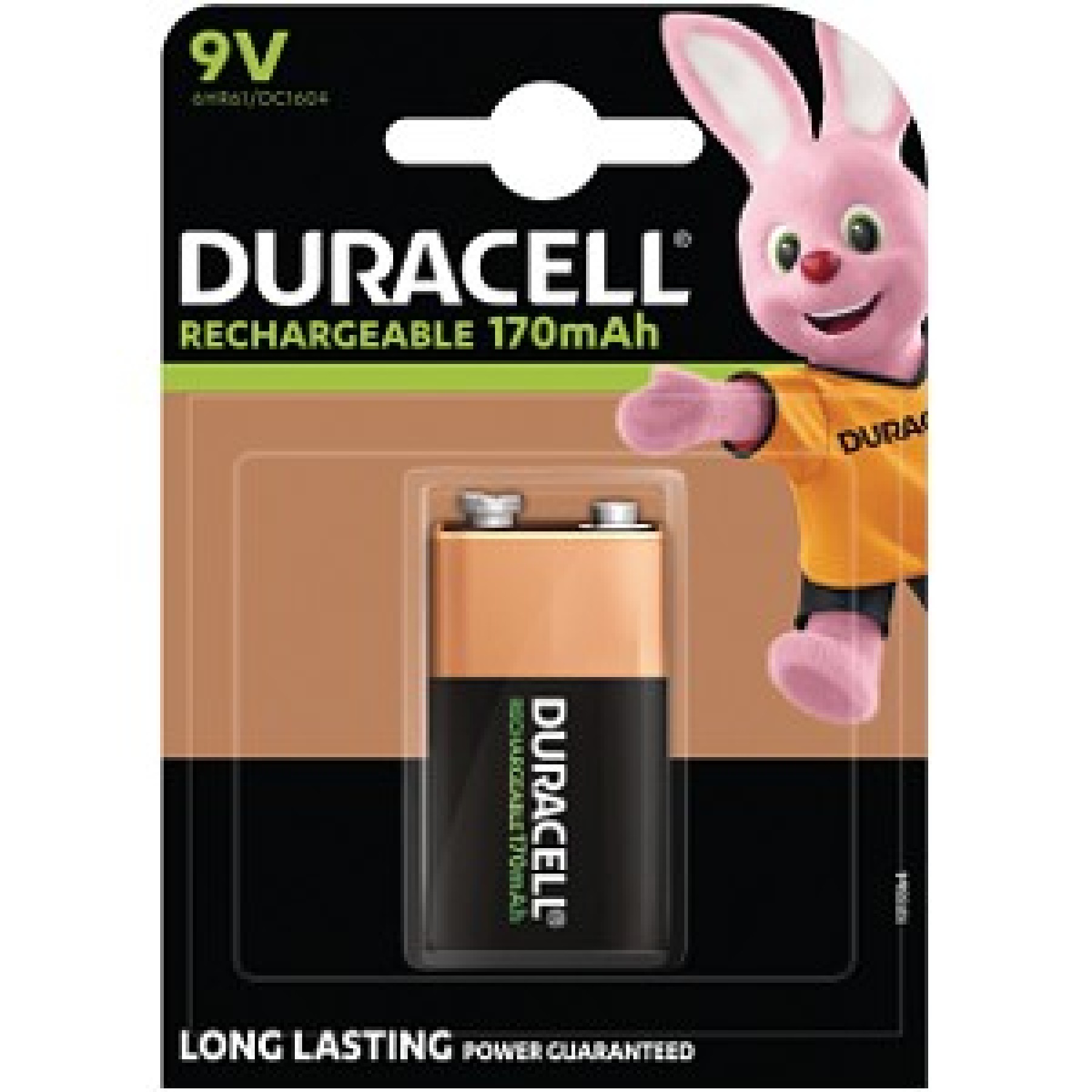 Duracell Rechargeable 9V 170mAh Pack of 1